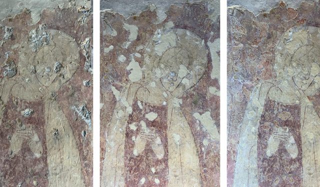 Medieval Wall Painting in St Peter’s Church, Little Oakley