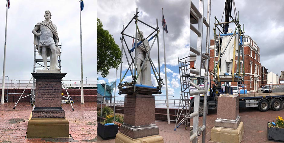 Giving local dignitaries a lift – William De La Pole and Voyage Sculpture